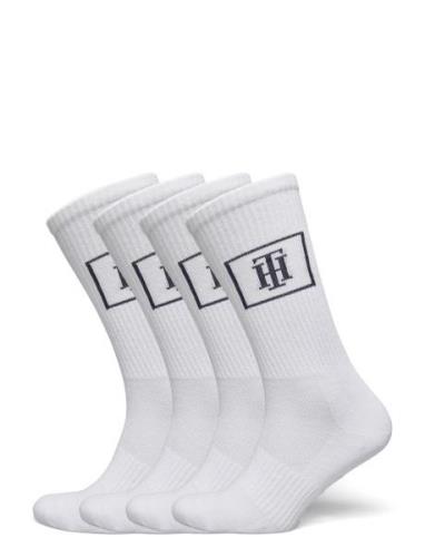 Th Men Crew Sock 4P Monogram Locker Tommy Hilfiger White