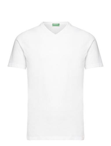 V Neck T-Shirt United Colors Of Benetton White