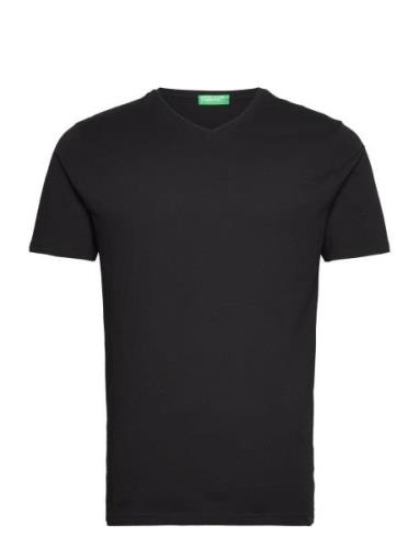 V Neck T-Shirt United Colors Of Benetton Black