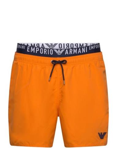 Mens Woven Boxer Emporio Armani Orange