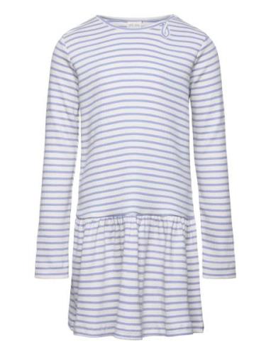Dress L/S Modal Striped Petit Piao Blue