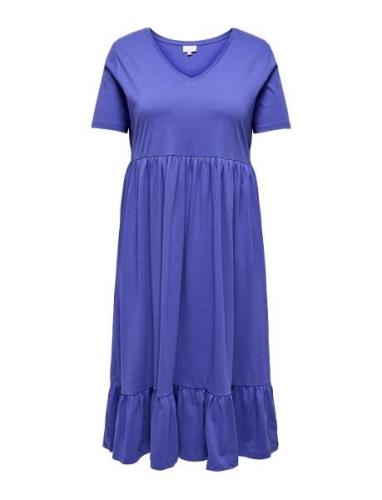 Carmay Life S/S Peplum Calf Dress Jrs ONLY Carmakoma Blue