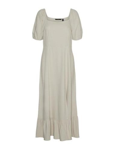 Vmmymilo Ss 7/8 Dress Wvn Ga Vero Moda Grey