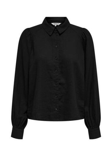 Onlcaro L/S Linen Bl Puff Shirt Cc Pnt ONLY Black