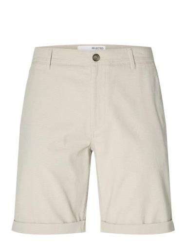 Slhslim-Luton Flex Shorts Noos Selected Homme Beige