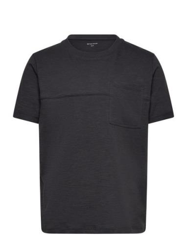 Cutline T-Shirt Tom Tailor Black