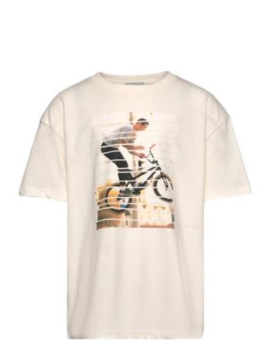 Over Printed T-Shirt Tom Tailor Cream