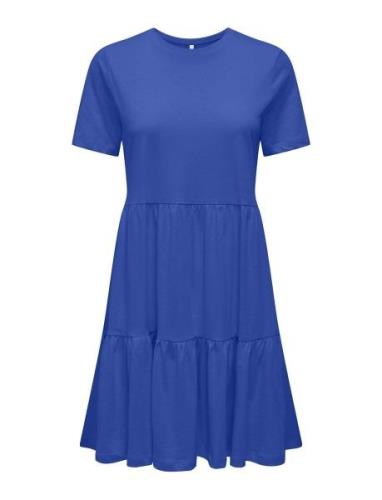 Onlmay Life S/S Peplum Dress Box Jrs ONLY Blue