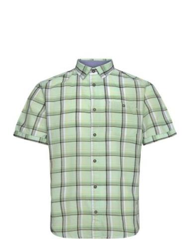 Checked Slubyarn Shirt Tom Tailor Green