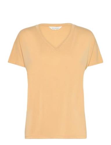 Mschfenya Modal V Neck Tee MSCH Copenhagen Yellow