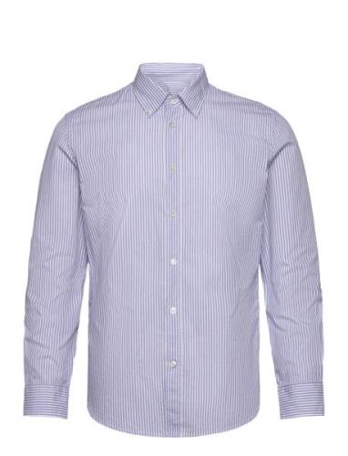 Regular-Fit Cotton Striped Shirt Mango Blue