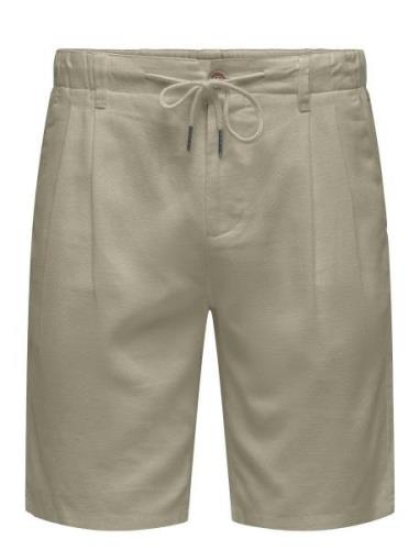 Onsleo Linen Mix 0048 Shorts ONLY & SONS Beige