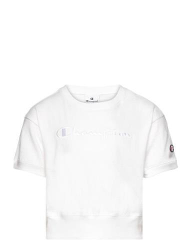 Crewneck Croptop T-Shirt Champion White