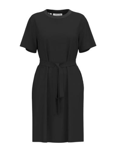 Slfessential Ss Short Tee Dress Selected Femme Black