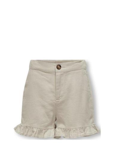 Kogcaro Frill Linen Shorts Wvn Kids Only Cream