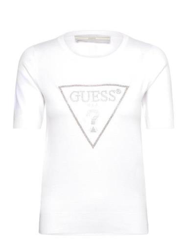 Kayla Logo Rn Ss Swtr GUESS Jeans White