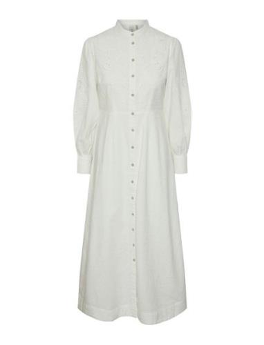 Yasmia Ls Long Dress S. YAS White