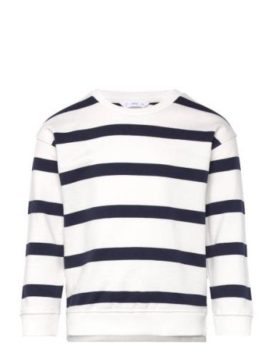 Striped Print Sweatshirt Mango Navy