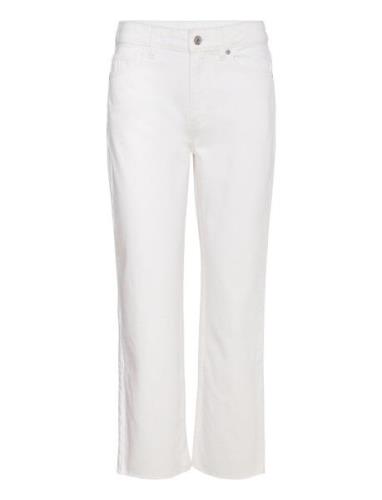 Straight-Fit Cropped Jeans Mango White