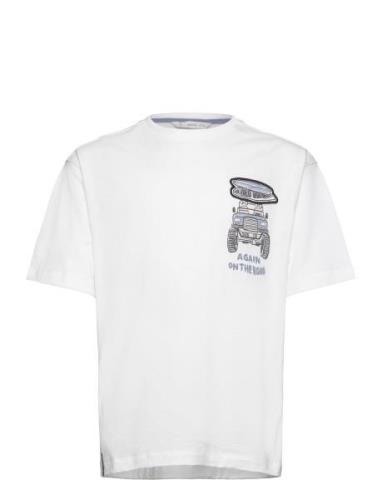 Printed Message T-Shirt Mango White