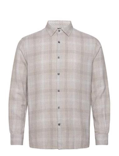 Barrow Dobby Ls Shirt French Connection Beige