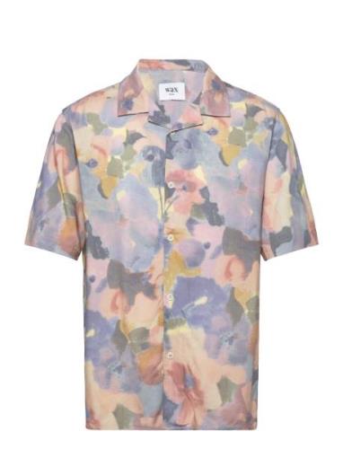 Didcot Ss Shirt Botanic Blue/Pink Wax London Blue