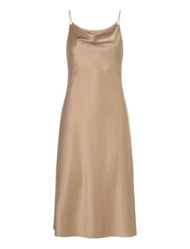 Fiona Silk Satin Dress Balmuir Gold
