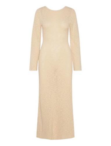Ayra Fine Knitted Maxi Dress Bubbleroom Beige