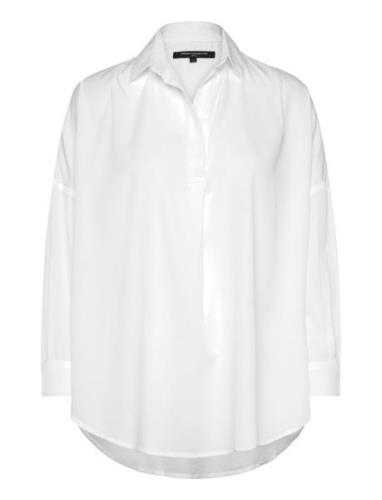 Rhodes Recycled Crepe Popover French Connection White