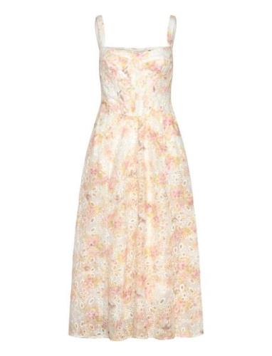 Lilah Corset Midi Dress Bardot Pink