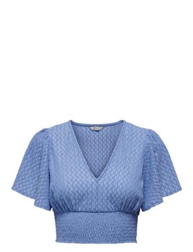 Onlhannah S/S Smock Top Jrs Noos ONLY Blue