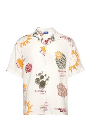 Jorjeff Gallery Aop Resort Shirt Ss Smu Jack & J S Beige