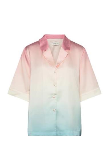 Mille Short Sleeve Ombre Shirt Malina Pink