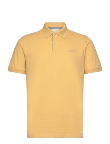 Reg Contrast Pique Ss Polo GANT Yellow