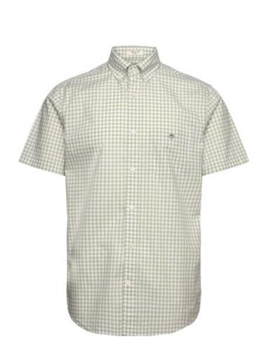 Reg Classic Poplin Gingh Ss Shirt GANT Green