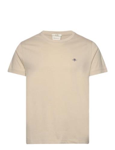 Slim Shield Ss T-Shirt GANT Beige