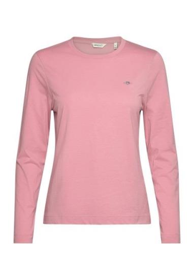 Reg Shield Ls T-Shirt GANT Pink