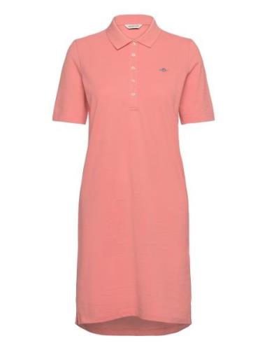 Slim Shield Ss Pique Polo Dress GANT Pink