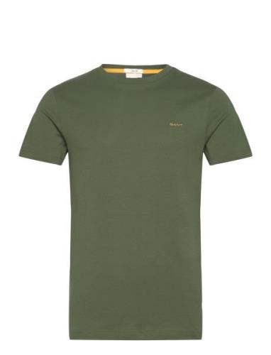 Contrast Logo Ss T-Shirt GANT Green