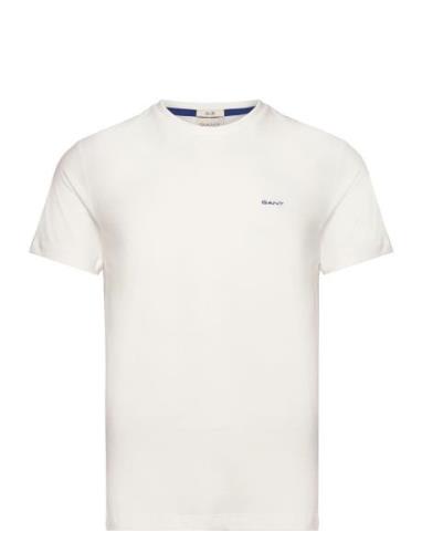 Contrast Logo Ss T-Shirt GANT White