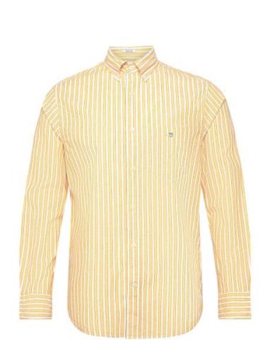 Reg Cotton Linen Stripe Shirt GANT Yellow