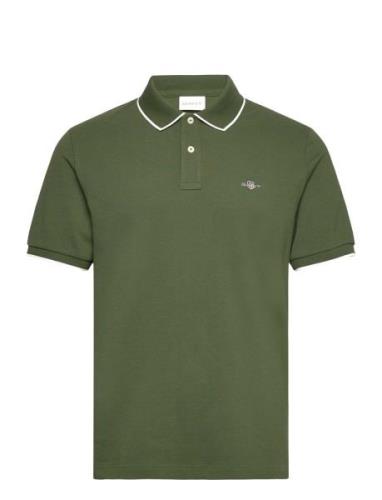 Framed Tipping Ss Polo GANT Khaki