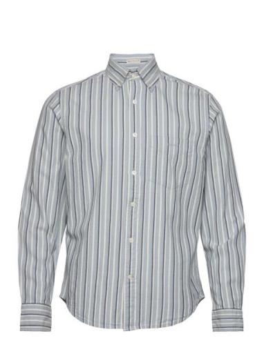 Reg Dobby Stripe Shirt GANT Blue