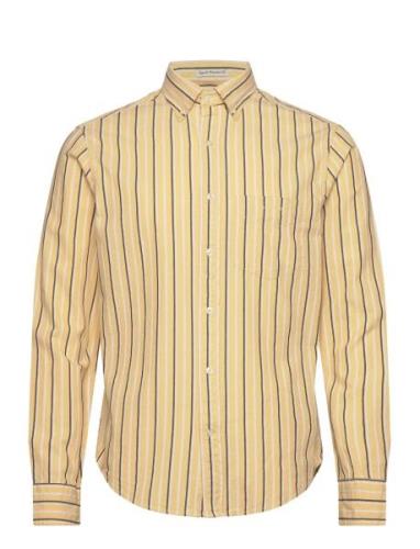 Reg Dobby Stripe Shirt GANT Yellow