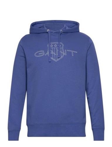 Logo Hoodie GANT Blue