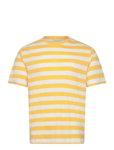 Stripe Ss T-Shirt GANT Yellow