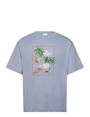 Hawaii Printed Graphic Ss T-Shirt GANT Blue