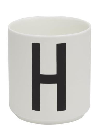 Porcelain Cup A-Z, Æ, Ø Design Letters White