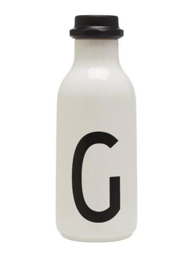 Water Bottle A-Z Design Letters White