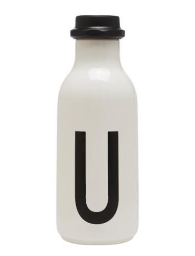 Water Bottle A-Z Design Letters White